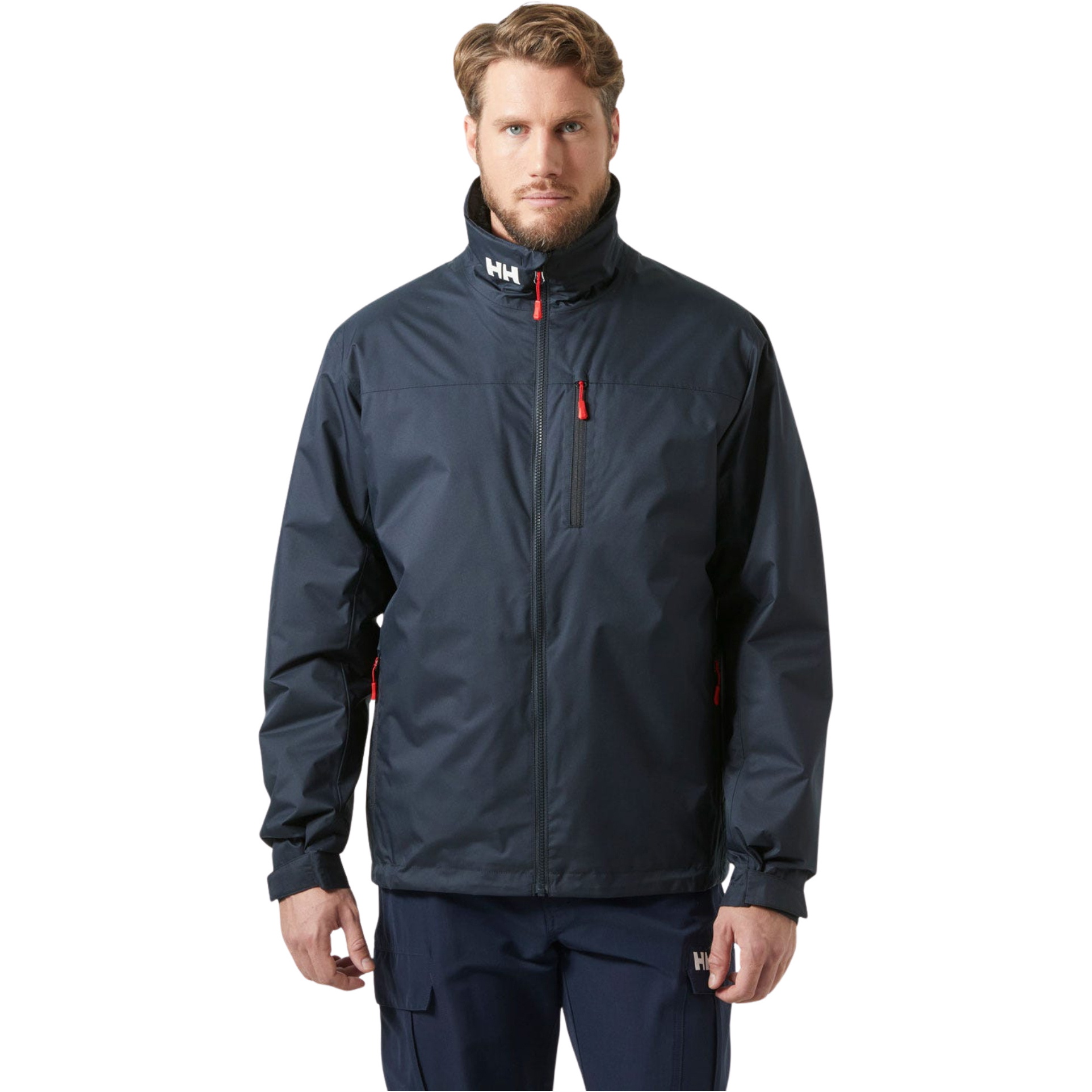 2026 Helly Hansen Mens Crew Hooded Pile Jacket 34526 - Navy